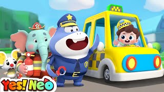 Taxi Rescue Team  Occupation Song  Cars Rescues  Nursery Rhyme amp Kids Songs  Yes Neo [upl. by Diaz672]