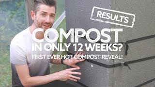 Homemade Hot Composter  Making hot compost in only 12 weeks First Ever Compost Reveal [upl. by Eppesiug]