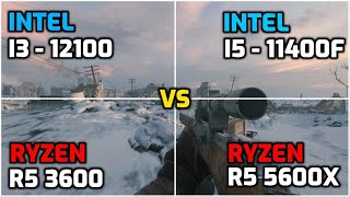 i3 12100F vs i5 11400F vs Ryzen 3600 vs Ryzen 5600x  Benchmark 8 Games [upl. by Shifrah593]