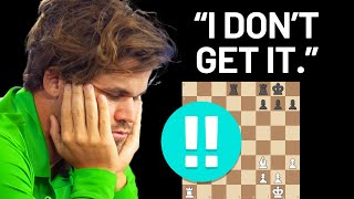 Carlsens Unusual Double Sacrifice Baffles The Chess Commentators [upl. by Dibrin]