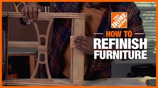 How to Refinish Furniture  Simple Wood Projects  The Home Depot [upl. by Austine]