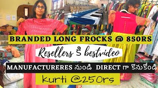 Branded Kurtis direct from Manufacturers at 250rsDesigner long frocks at 850rs [upl. by Tillinger466]