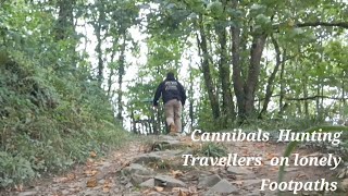 Hiking Footpaths where Cannibals hunted Travellers Clovelly Coastal hike in woodlands [upl. by Saint]