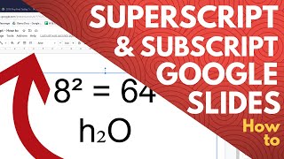 How to use subscript and superscript in Google Docs [upl. by Pani597]