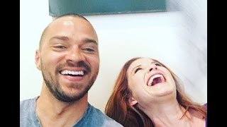 Greys Anatomys Jesse Williams amp Sarah Drew Answer Fans on Facebook [upl. by Yalahs536]