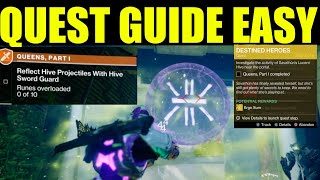 How to quotReflect hive projectiles with hive sword guardquot Destiny 2  The queens Part 1 Walkthrough [upl. by Allecsirp6]