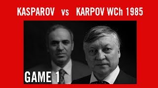 FIDE World Championship 1985 Kasparov vs Karpov GAME 1 [upl. by Alidis]