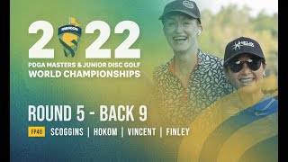 2022 PDGA Masters Worlds  FP40  R5B9  Scoggins Hokom Vincent Finley [upl. by Yelhs]