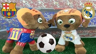 Patrulla canina español juega 2ª parte del partido BARCELONA MADRID 2016 fútbol cap 63 [upl. by Yks]