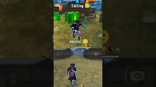 Normal vs editing free fire shots shortsvideo [upl. by Enyala]