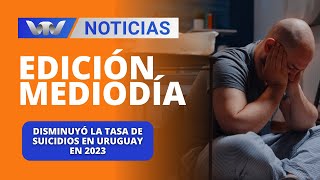 Edición Mediodía 1707  Disminuyó la tasa de suicidios en Uruguay en 2023 [upl. by Audwin]