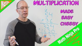 How to Solve 2Digit Multiplication Made Easy 😀Multiplying 2 Digit Numbers by Math Ninja [upl. by Akihsay]