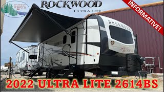 OPENING THE NEW 2022 ROCKWOOD ULTRALITE 2614BS [upl. by Svetlana430]