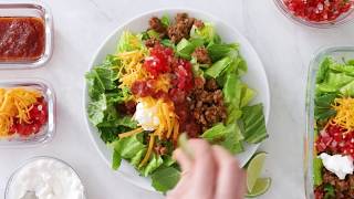 Turkey Taco Salad Meal Prep [upl. by Mages425]