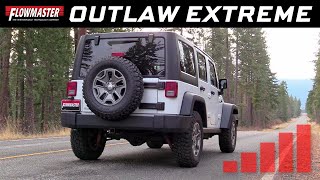 20072018 Jeep Wrangler JK 36L38L  Flowmaster Outlaw Extreme  818110 [upl. by Shurlocke]