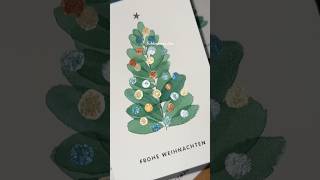 WeihnachtskartenInspiration Teil 13 weihnachtskarte weihnachtsbaum xmas watercolortutorial [upl. by Aicala]