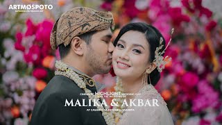 HIGHLIGHT  MALIKA amp AKBAR At Casakhasa Kemang Jakarta Wedding Videography artmospoto [upl. by Misha]