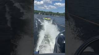 Tubing on the Lake ossipee  music lake fun summervibes summer2024 tubing family [upl. by Townsend]