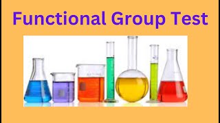 TESTS FOR IDENTIFICAION OF FUNCTION GROUPS IN ORGANIC COMPOUNDS [upl. by Yedarb]