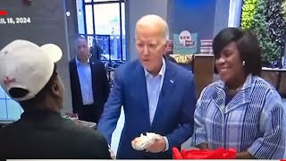 BIDEN AT CONVENIENCE STORE ORDERS BLACK amp WHITE “SHAKE”🥤 [upl. by Eibob]