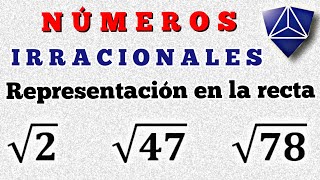 Representación de números irracionales en la recta real usando el Teorema de Pitágoras [upl. by Rbma]