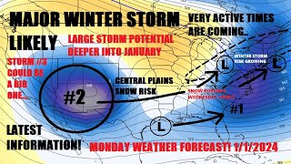 Major Winter storm likely Potential exist for two high impact storms Heavy snow Active times [upl. by Adanama]