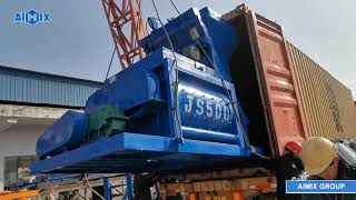 AIMIX JS500 Concrete Mixer Sent to Dominica Loading Video [upl. by Arta96]