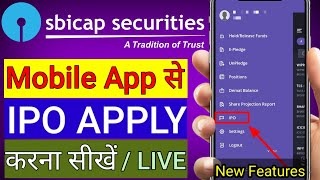 IPO Apply Through Sbi Securities Mobile Trading Application  sbisecurities upcomingipo sbi [upl. by Selia]