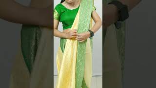 Wedding special saree draping tutorial step by step  new saree draping tutorial  Saree wear [upl. by Sosna790]