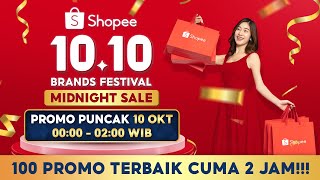 Jangan Lewatkan 10 Oktober Jam 00000200 WIB  Shopee 1010 Brands Festival Midnight Sale [upl. by Saenihp]