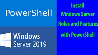 5 how to install Roles and Features by PowerShell in Windows Server 2019  MCSA 2019  Step by Step [upl. by Kwei]