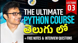 The Ultimate Python Course  L3  Python vs C  Ravindrababu Ravula [upl. by Vasya560]