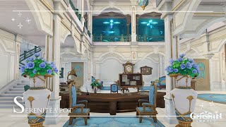 INDOOR FONTAINE BUILD w ID   Mondstadt Mansion  Genshin Impact genshinimpact sereniteapot [upl. by Alesi487]