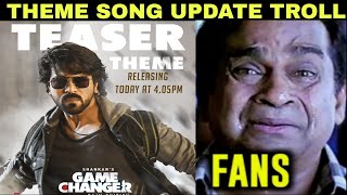 game changer teaser theme song update  theme song update  ramcharan  kiaraadvani shankar [upl. by Aisayn]