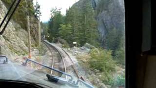 Inside the cab of a BC Railroad train on a 22 grade in the Cheakamus Canyon [upl. by Aydni]