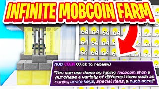 SECRET UNLIMITED MOBCOIN GEN FARM makes us MILLIONS  Minecraft Skyblock PvPWars Retro [upl. by Witty]