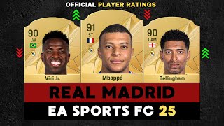 FIFA 25  REAL MADRID OFFICIAL PLAYER RATINGS EA FC 25 😱🔥 ft Mbappe Vinicius Bellingham… [upl. by Dorothi427]