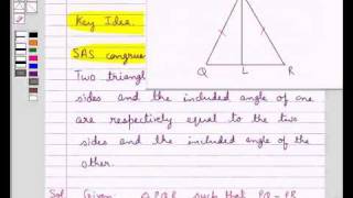 To prove that the bisector of the vertical angle of an isosceles triangle bisects the base [upl. by Savanna]