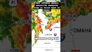 7080 MPH WIND GUSTS BARGING INTO OMAHA AND EASTERN IOWA damagingwinds severeweather [upl. by Hamilah]