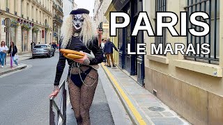 PARIS  FRANCE Walking Tour 4K  PARIS  LE MARAIS [upl. by Tillion]