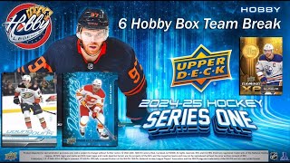 202425 Upper Deck S1 Hockey 6 Hobby Box TEAM Break1 eBay 102224 [upl. by Seugirdor]