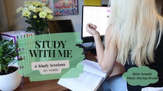 14112024 LIVE 6 Hour Study With Me 📚 ☔ ASMR  Pomodoro 5010min Timer [upl. by Mirak]