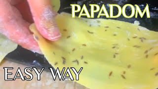 Easiest way to make tasty papadam  best papadom recipe  papad recipes  How to make papad at home [upl. by Fleur]