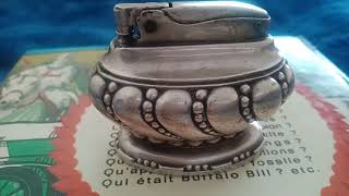 Rare Old RONSON CROWN table LIGHTER Silver [upl. by Osicran]