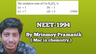 The oxidation State of I in H4IO6 isNEET pyq [upl. by Llemej513]