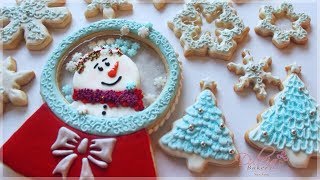 Decorated Snowman Christmas Snow Globe Cookie [upl. by Melanie570]