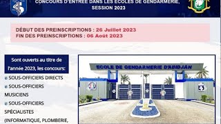 Concours De Gendarmerie 2023  Calendrier Et Conditions De Candidature  Conseils Pour Réussir [upl. by Petrick665]