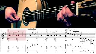 ROMANZA  Johann Kaspar Mertz  Full Sheet MusicTab  Classical Guitar [upl. by Emad]