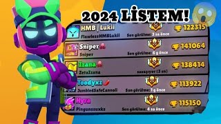 2024 ARKADAŞLIK LİSTEM😱BRAWL STARS [upl. by Neersan]