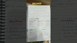 Bruner cognitive development theory HTET PRTTGTPGT [upl. by Belsky]